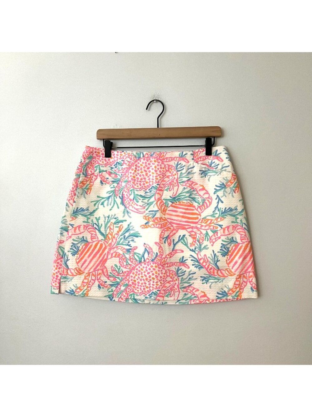 Lilly Pulitzer Getting Steamy Marigold Crab Skort Women's Size 6